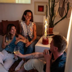 Höfats Spin air 1200 Tischfeuer & Windlicht, inkl. Bioethanol Flüssig-Brennstoff