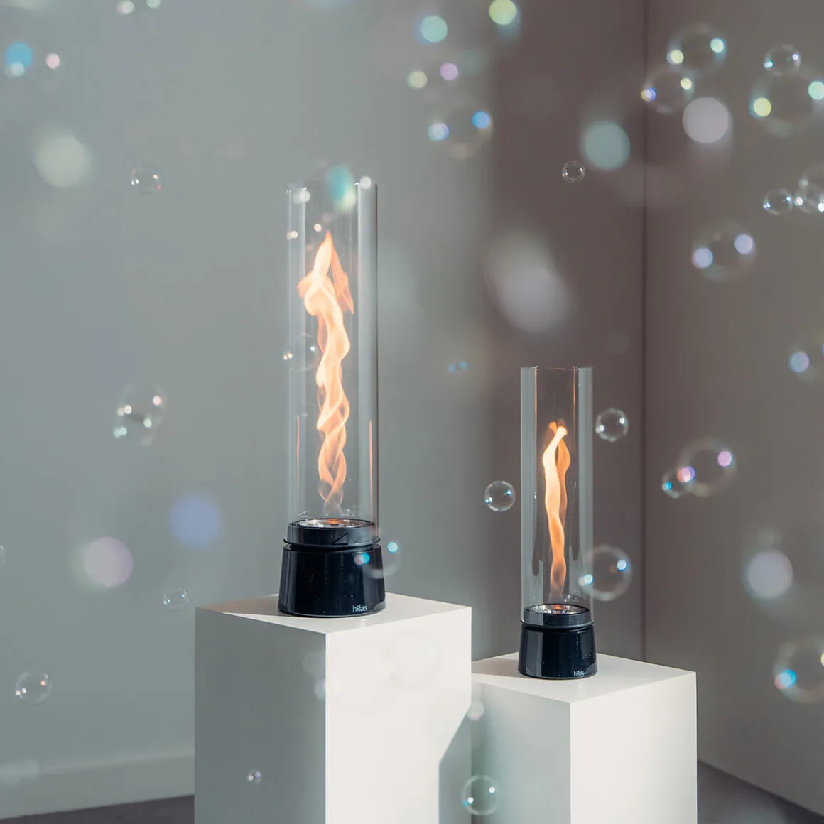 Höfats Spin air 900 Tischfeuer & Windlicht, inkl. Bioethanol Flüssig-Brennstoff
