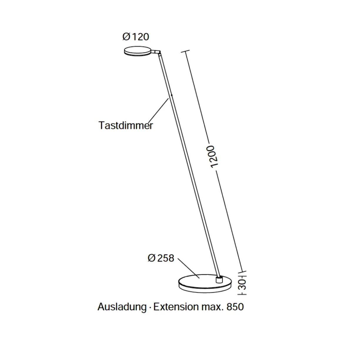 Holtkötter Leuchten Plano S LED Stehleuchte