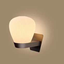 Holtkötter Leuchten Plissee W Wandleuchte mit Wandschild