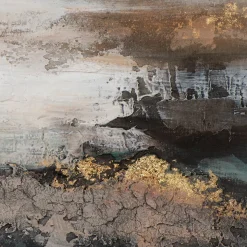 ImageLand Gemälde Abstrakt in Braun, Schwarz und Gold II, 90 x 120 cm