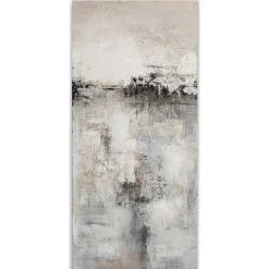 ImageLand Gemälde Abstrakte Welten in Grau und Silber, 150 x 70 cm