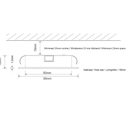 Interlight Cabiled Downlight LED Möbeleinbaustrahler, exkl. Treiber