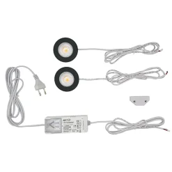 Interlight Cabiled Downlight LED Möbeleinbaustrahler, 2er Set