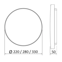 Interlight Edge LED Deckenleuchte IP65