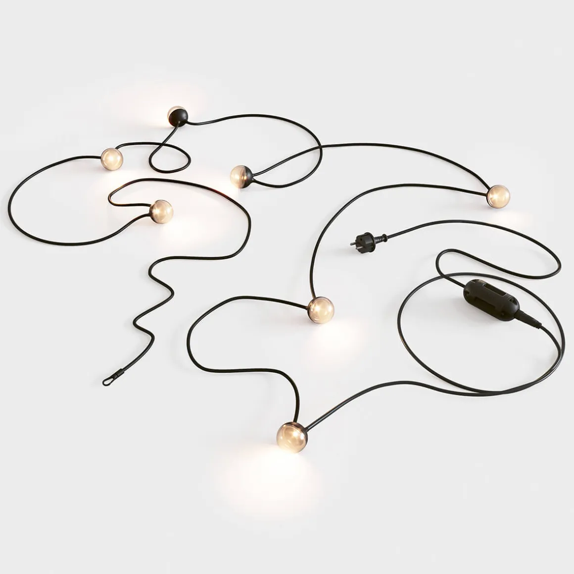 IP44.DE Cherry bubbls plug LED Lichterkette mit Cherry bubbls canes Tischaufhängung