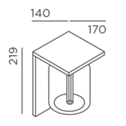 IP44.DE Dia F LED Außenwandleuchte