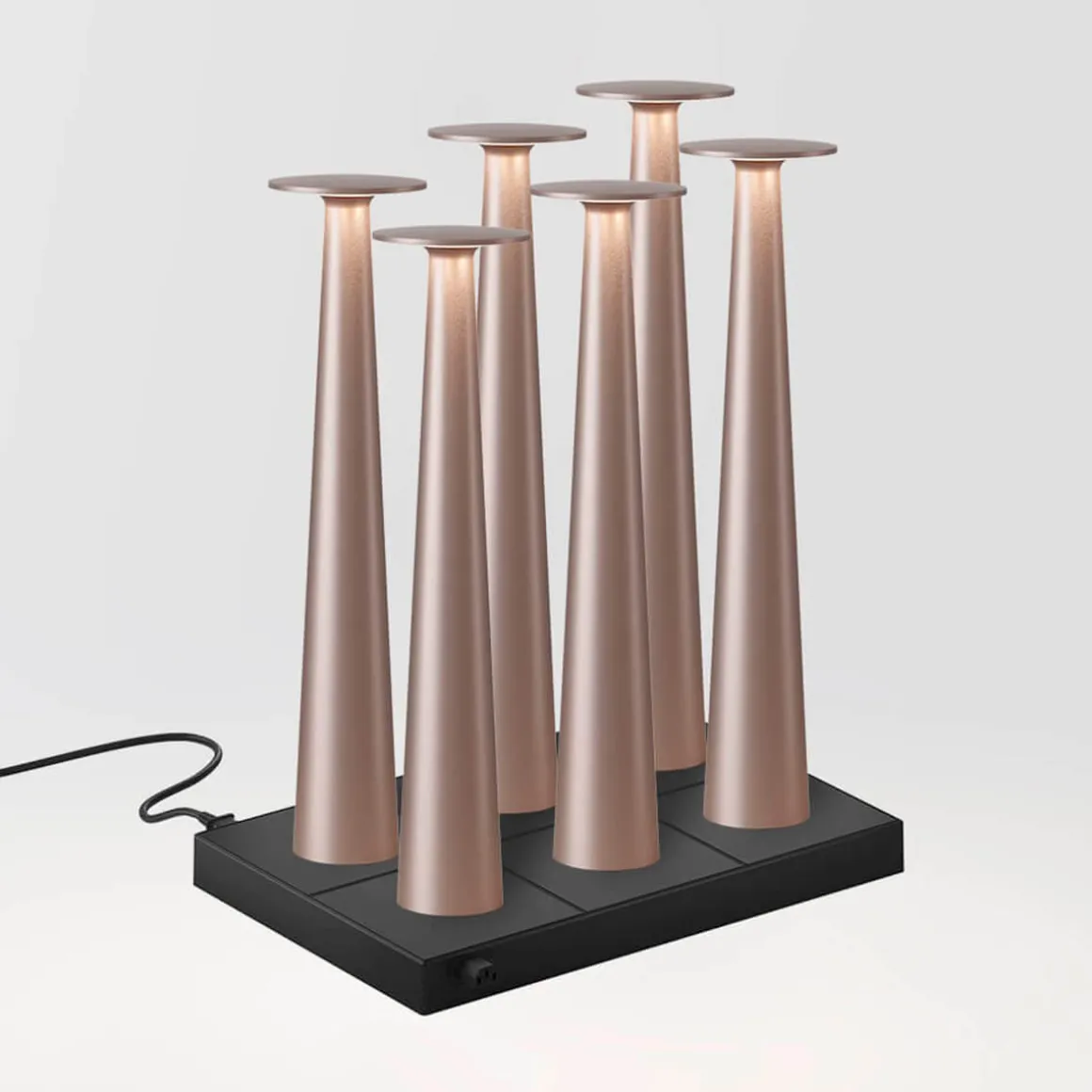 IP44.DE 6er Set Lix Skinny LED Akkuleuchte inkl. Multi-Kontaktladestation