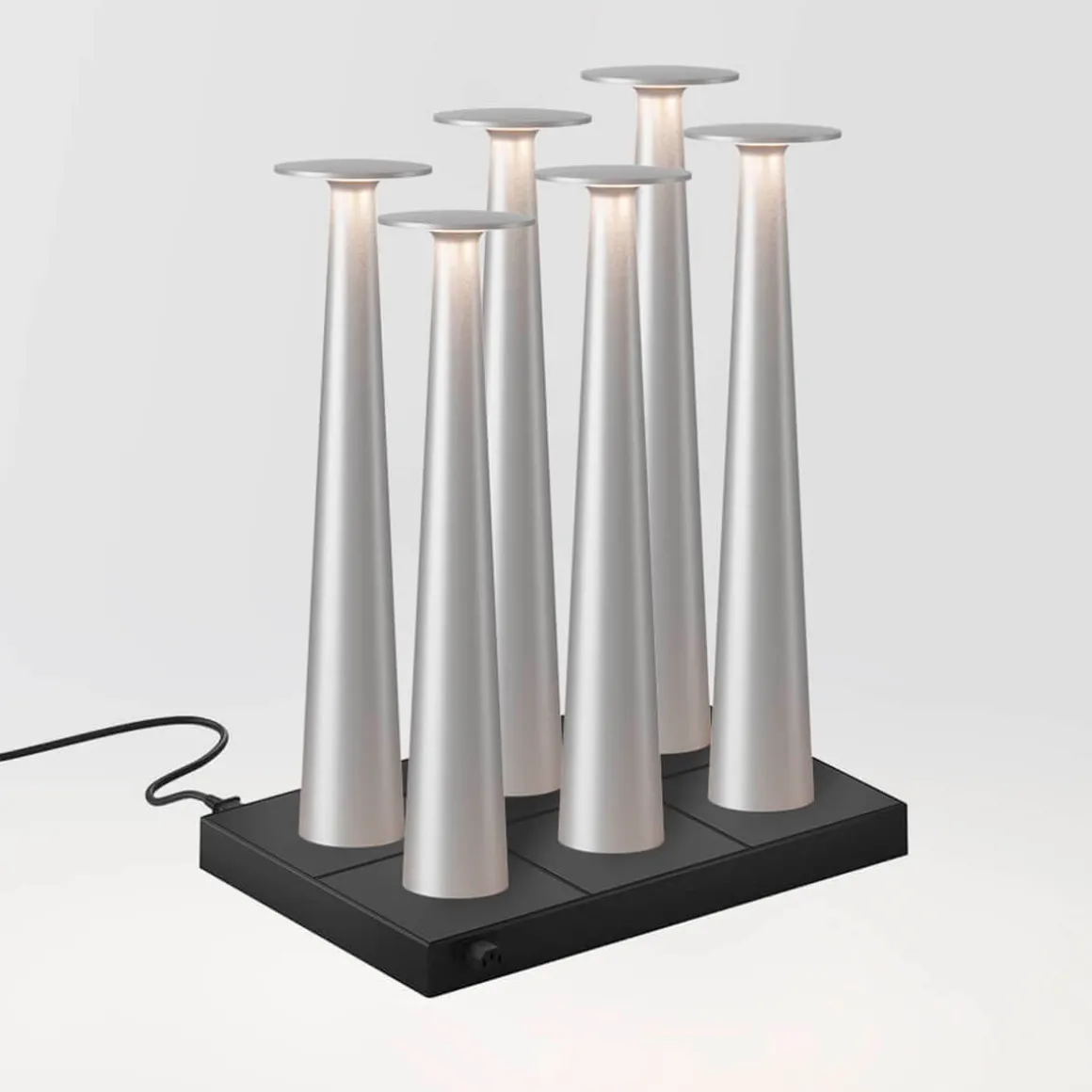 IP44.DE 6er Set Lix Skinny LED Akkuleuchte inkl. Multi-Kontaktladestation