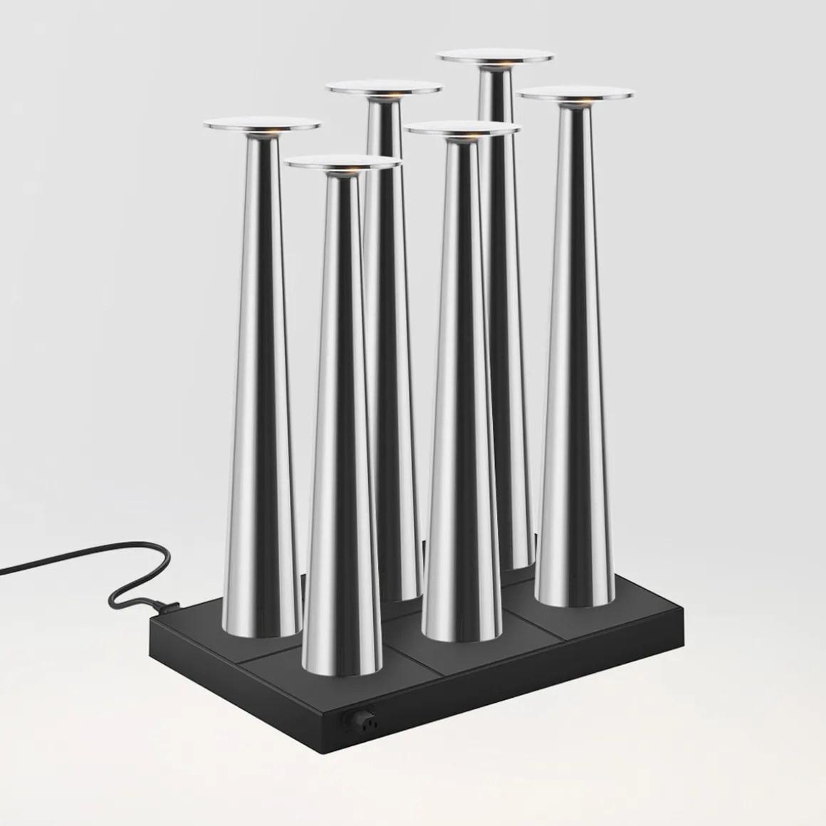 IP44.DE 6er Set Lix Skinny LED Akkuleuchte inkl. Multi-Kontaktladestation