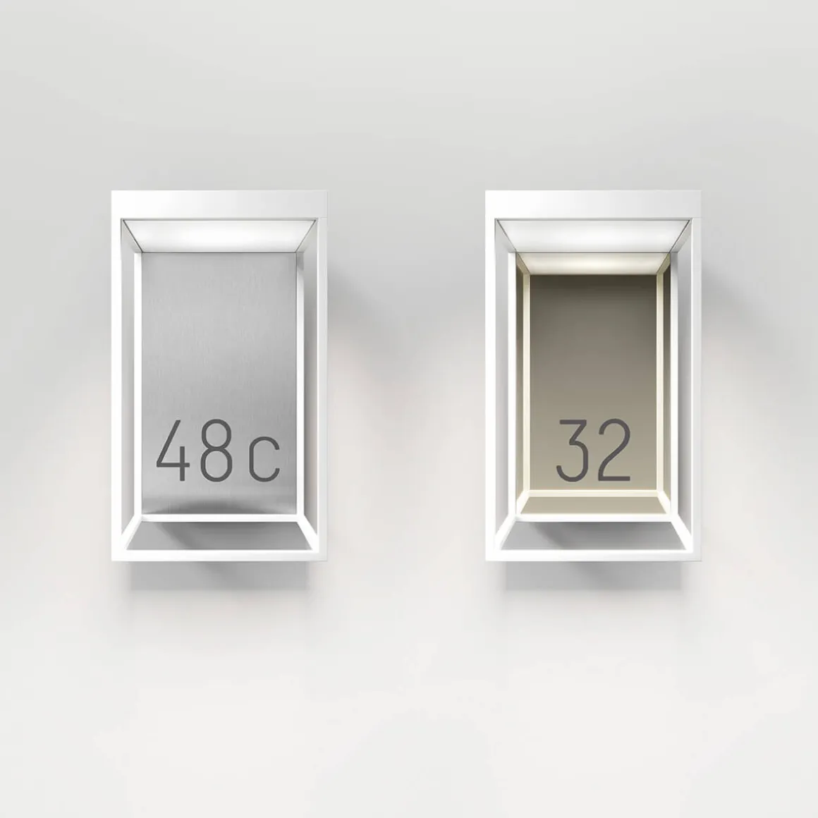 IP44.DE Gic number LED Außenwandleuchte, pure white