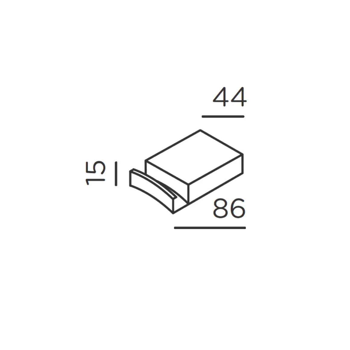 IP44.DE Hook Wandhalterung für die Qu LED Akkuleuchte