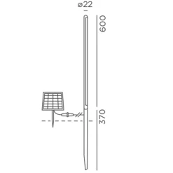 IP44.DE Kal solar LED Solarleuchte mit Erdspieß