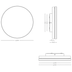 IP44.DE Lisc LED Außenwand- / Deckenleuchte