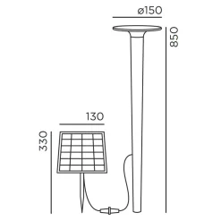 IP44.DE Lix spike solar LED Solarleuchte mit Erdspieß