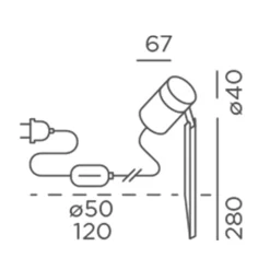 IP44.DE Piek mini LED Spießstrahler