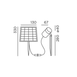 IP44.DE Piek mini solar LED Solarleuchte mit Erdspieß