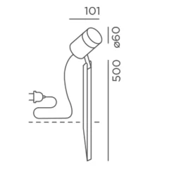 IP44.DE Piek Spot 50 LED Spießstrahler