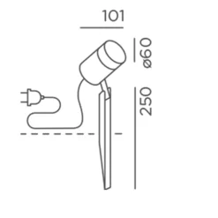 IP44.DE Piek Spot 25 LED Spießstrahler
