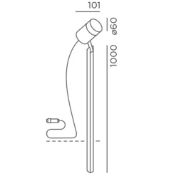 IP44.DE Piek Spot 100 LED Spießstrahler Connect