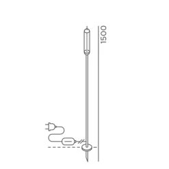IP44.DE Reed plug LED Erdspießleuchte, Rückläufer
