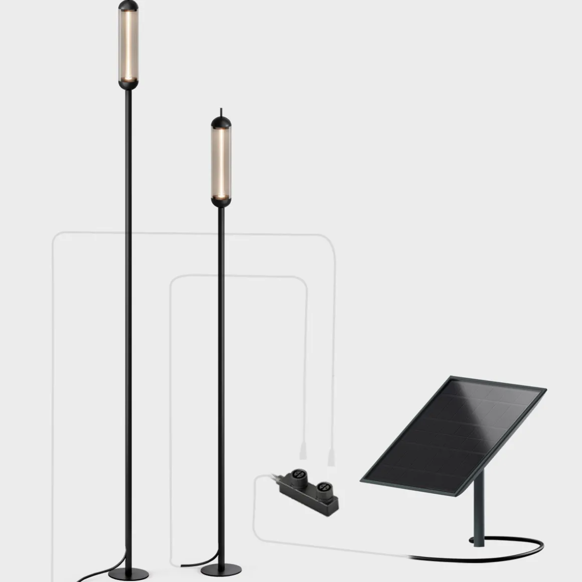 IP44.DE Reed solar join LED Solarleuchte inkl. Solar panel L und Verteiler