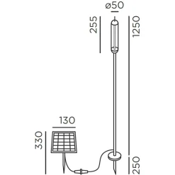 IP44.DE Reed solar LED Solarleuchte mit Erdspieß