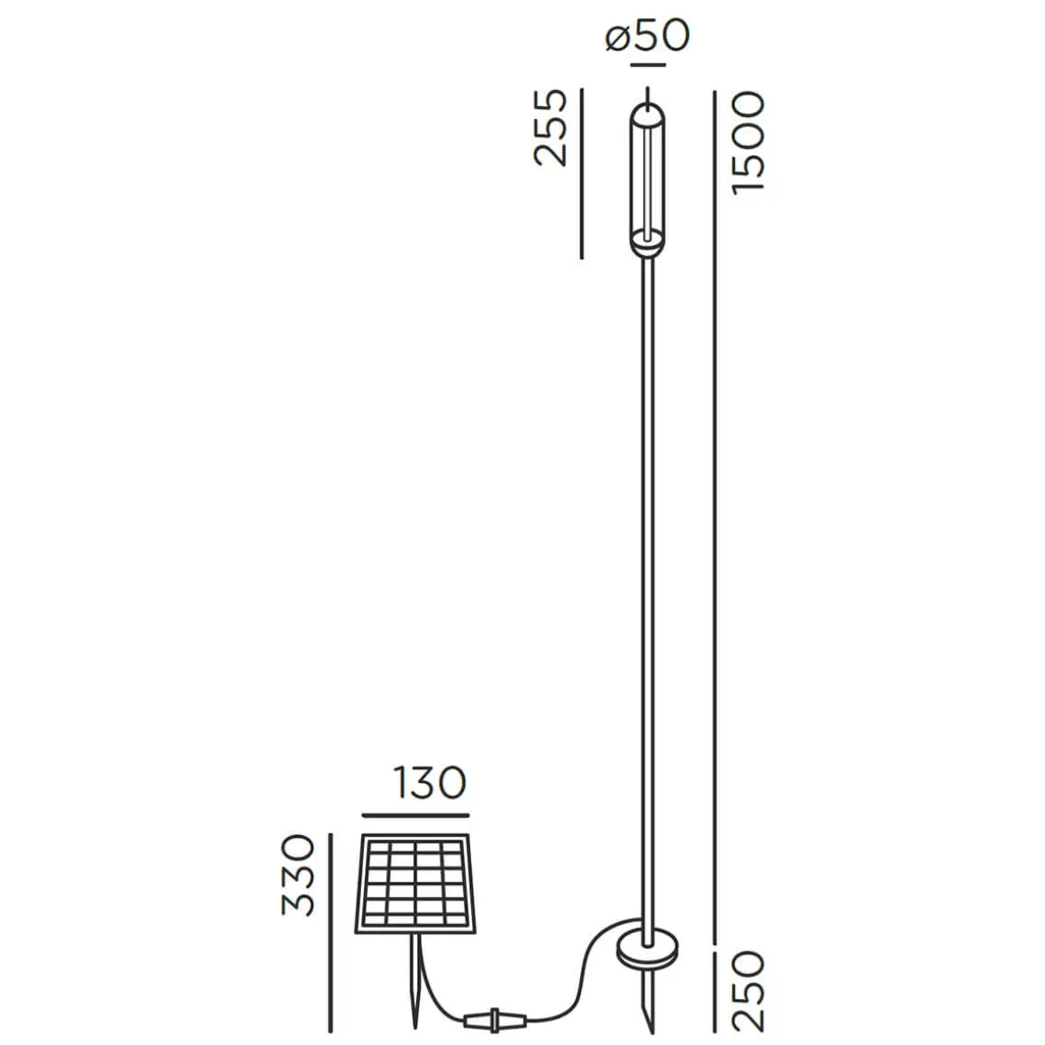 IP44.DE Reed solar LED Solarleuchte mit Erdspieß