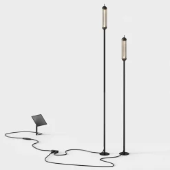 IP44.DE Reed solar set 2 x LED Erdspießleuchte mit Solarpanel