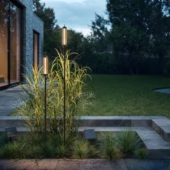 IP44.DE Reed solar set 2 x LED Erdspießleuchte mit Solarpanel