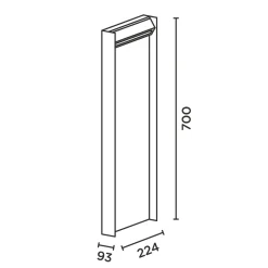 IP44.DE Slat 70 LED Pollerleuchte