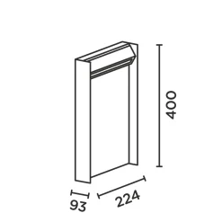 IP44.DE Slat 40 LED Pollerleuchte