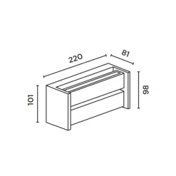IP44.DE Slat LED Wand- / Deckenleuchte