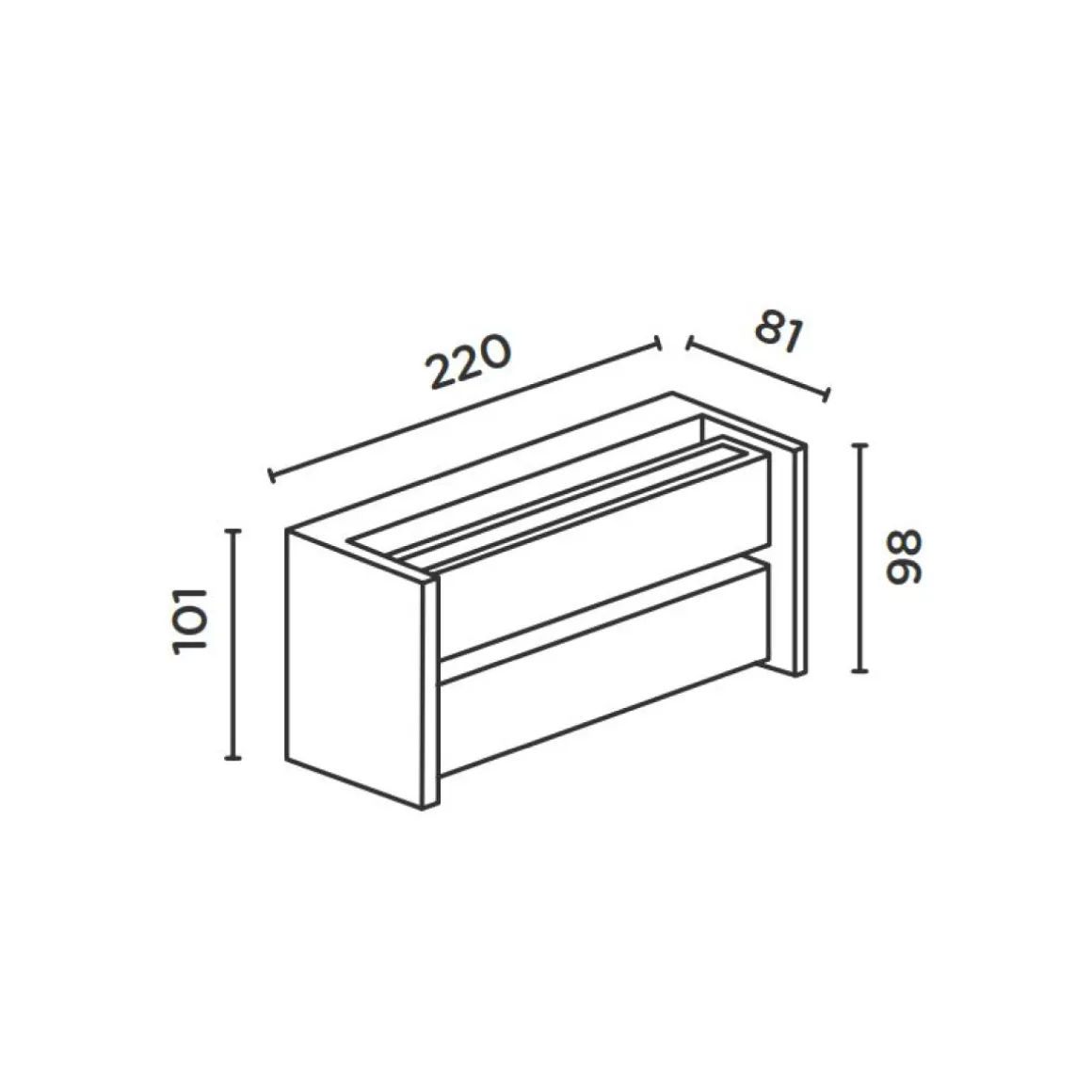 IP44.DE Slat LED Wand- / Deckenleuchte