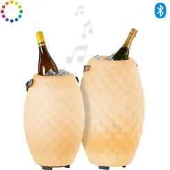Joouls 2er Set The Joouly Ltd. LED Akkuleuchte, Bluetooth Lautsprecher & Weinkühler