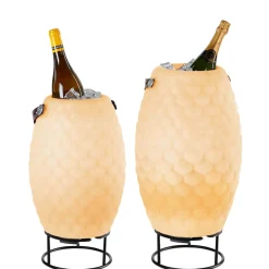 Joouls 2er Set The Joouly Ltd. LED Akkuleuchte, Bluetooth Lautsprecher & Weinkühler