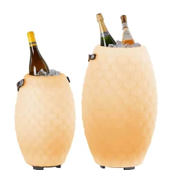 Joouls 2er Set The Joouly Ltd. LED Akkuleuchte, Bluetooth Lautsprecher & Weinkühler