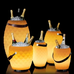 Joouls 2er Set The Joouly Ltd. LED Akkuleuchte, Bluetooth Lautsprecher & Weinkühler