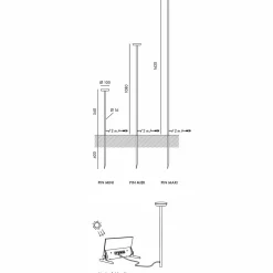 Klewe Pin Maxi LED Solarleuchte für Elektron Ladestation