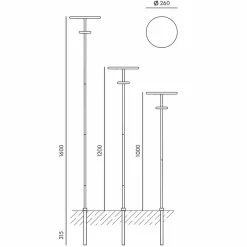 Klewe Planet B LED Akku-Solarleuchte mit Mast