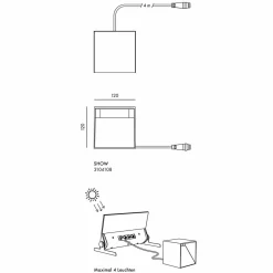 Klewe Show LED Solarleuchte für Elektron Ladestation