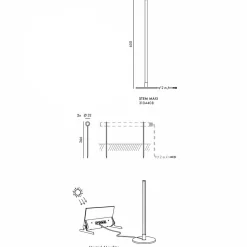 Klewe Stem Maxi LED Solarleuchte für Elektron Ladestation