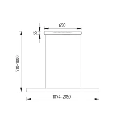 Knapstein Lara-L205 LED Pendelleuchte, stufenlos höhenverstellbar