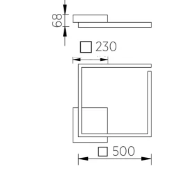 Knapstein Yoko-Q500 LED Deckenleuchte