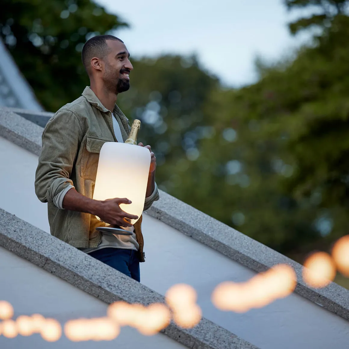 Kooduu Atmos LED Akkuleuchte, Bluetooth Lautsprecher & Weinkühler