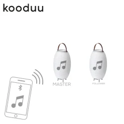 Kooduu 2er Set Synergy 2.0 LED Akkuleuchte, Bluetooth Lautsprecher & Weinkühler