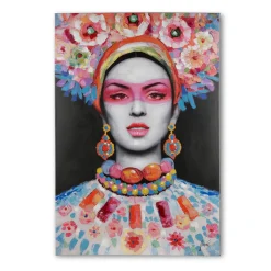 L.C. Wholesaler Ölbild Blumengeschmückte Dame, 120 x 80 cm