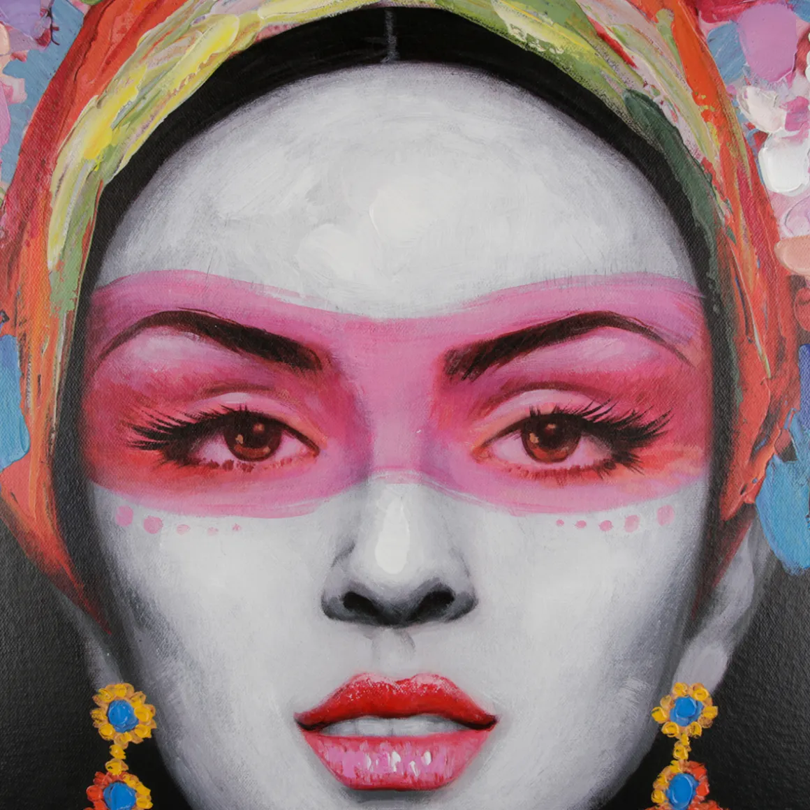 L.C. Wholesaler Ölbild Blumengeschmückte Dame, 120 x 80 cm