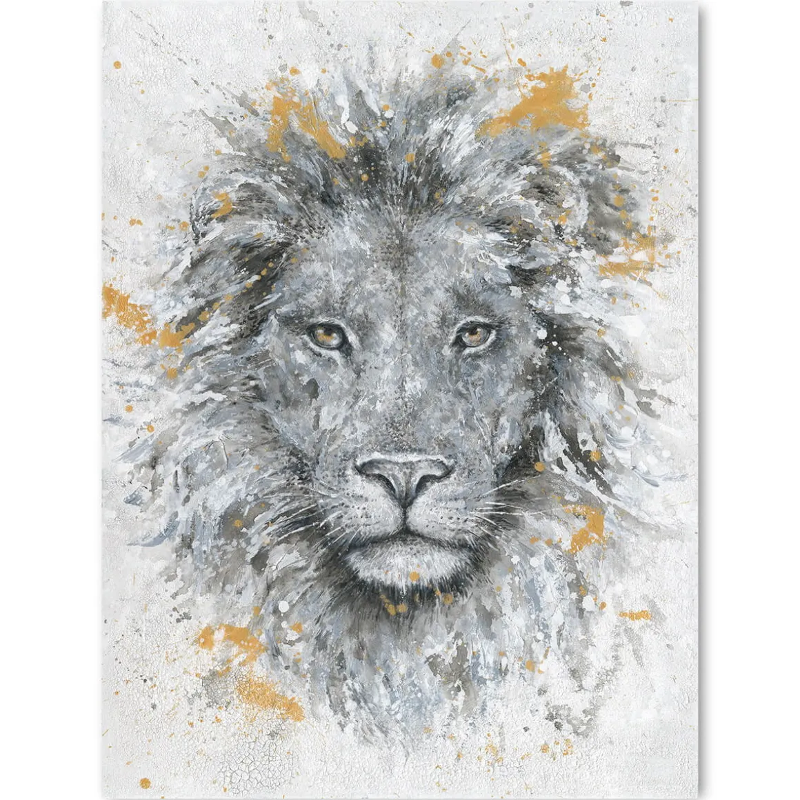 L.C. Wholesaler Ölbild Löwenkopf, 120 x 90 cm