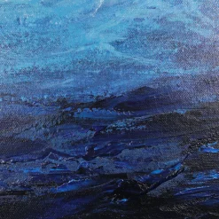 L.C. Wholesaler Ölbild Nuancen von Blau, 120 x 90 cm